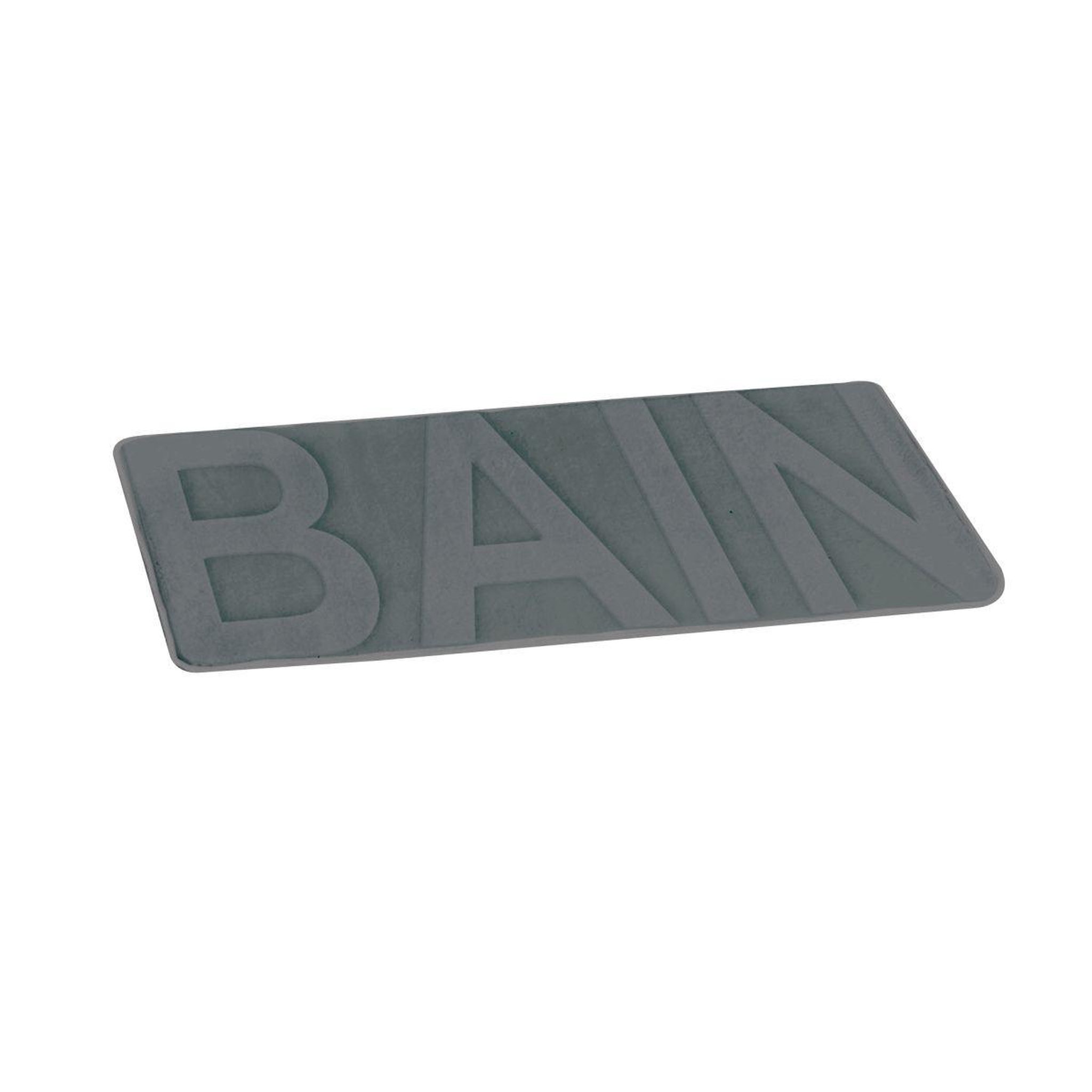 Voir la diapositive 2 : Douceur d'Intérieur Tapis de bain microfibre  relief  45x75cm anthracite