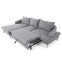 Voir la diapositive 2 : LISA DESIGN Ninon - canapé d'angle gauche 4 places convertible avec coffre en tissu texturé