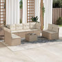 Voir la diapositive 1 : VIDAXL Salon de jardin avec coussins 9 pcs beige resine tressee