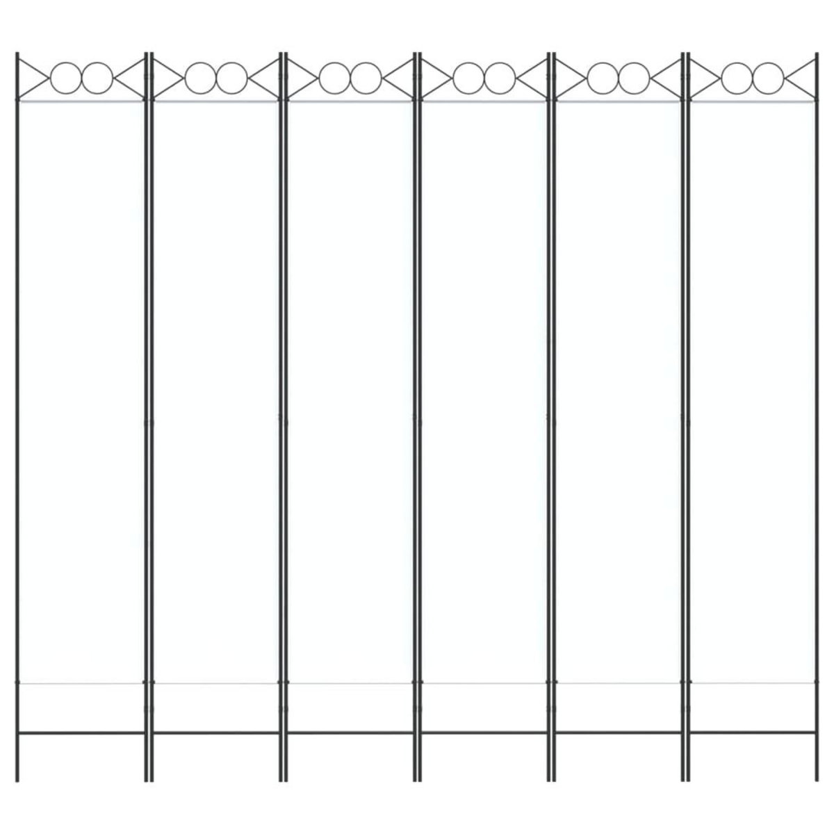 VIDAXL Cloison de separation 6 panneaux Blanc 240x220 cm Tissu