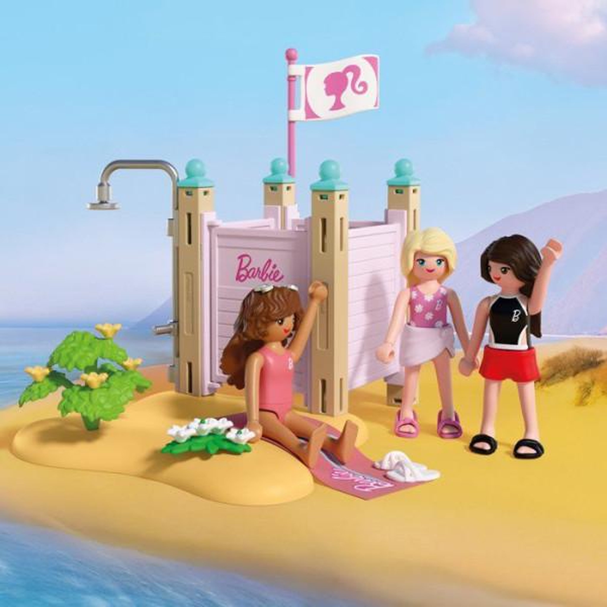 Voir la diapositive 4 : PLAYMOBIL PLAYMOBIL 72124 Barbie Cabine de plage, 54 pieces, Des 4 ans