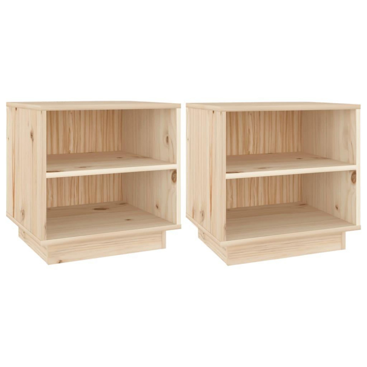 VIDAXL Tables de chevet 2 pcs 40x34x40 cm Bois de pin solide