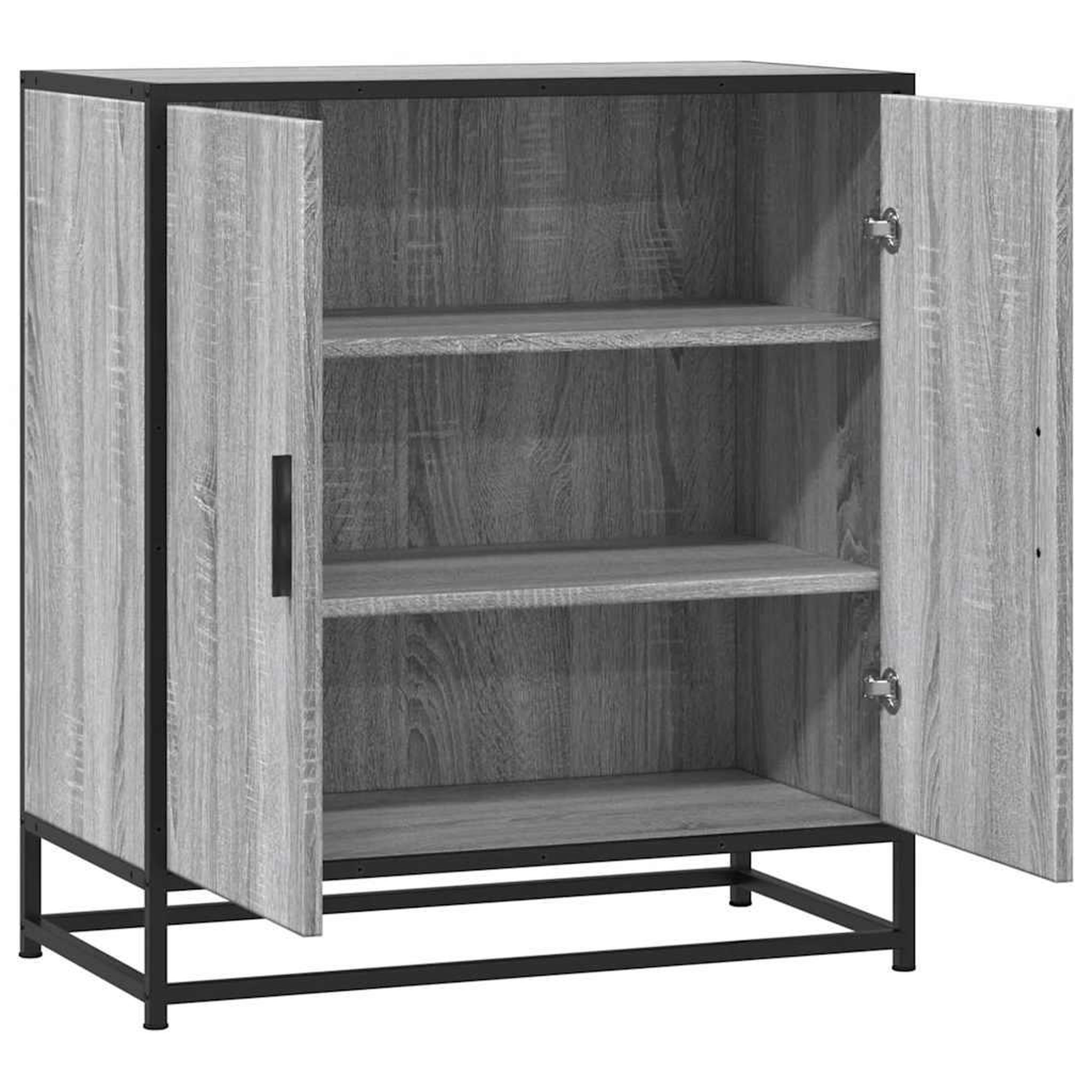Voir la diapositive 5 : VIDAXL Buffet sonoma gris 68x35x76 cm bois d'ingenierie et metal