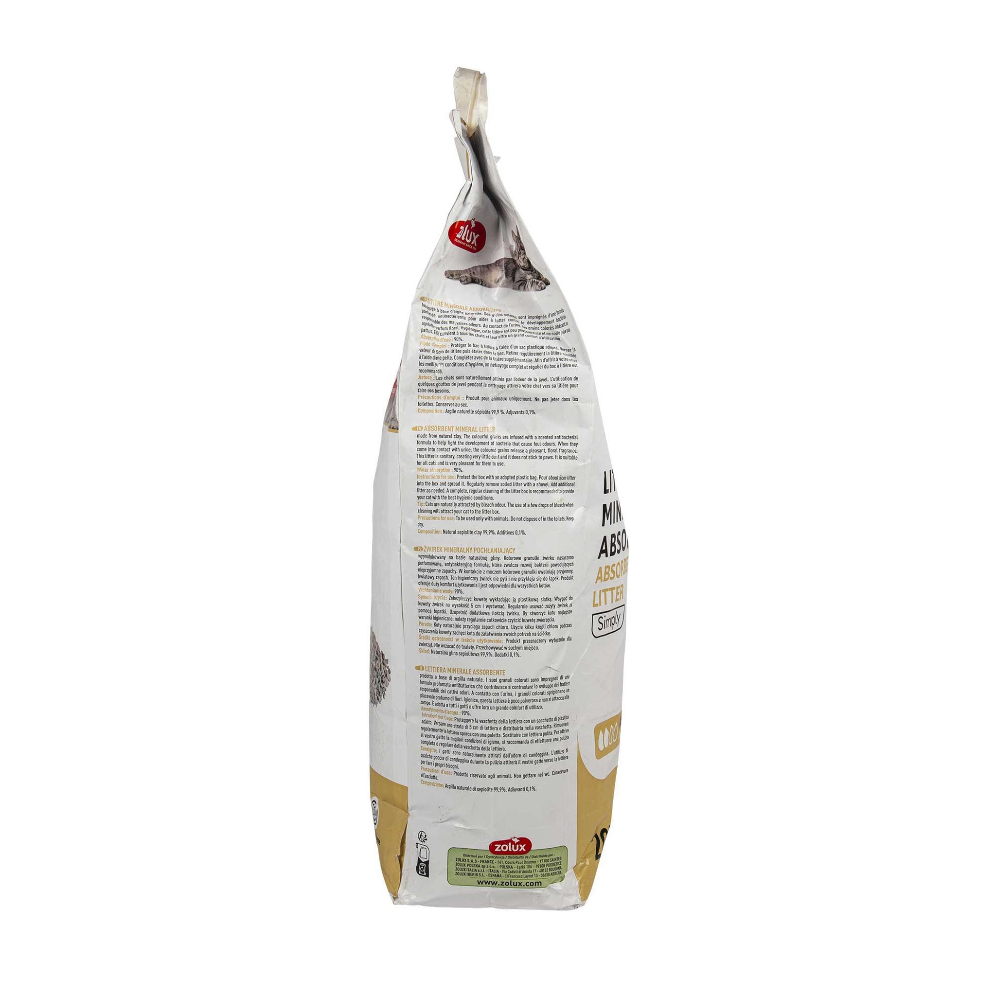 Voir la diapositive 3 : Zolux Litière Purecat absorbante parfumée 20L - ZOLUX