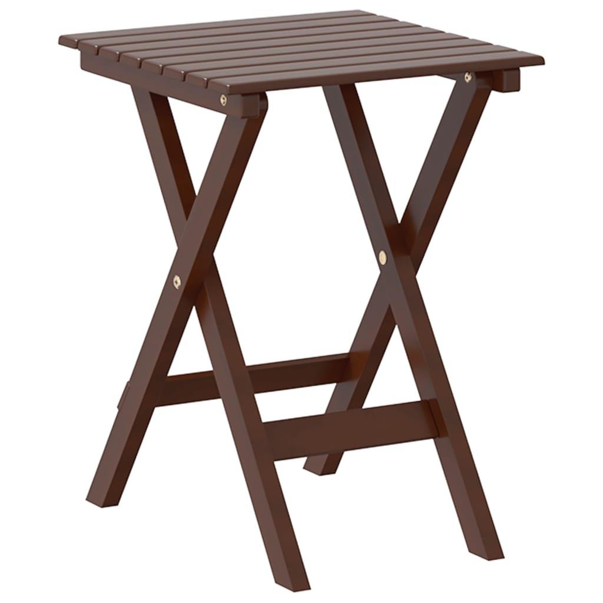 Voir la diapositive 2 : VIDAXL Table d'appoint pliable marron bois de peuplier massif