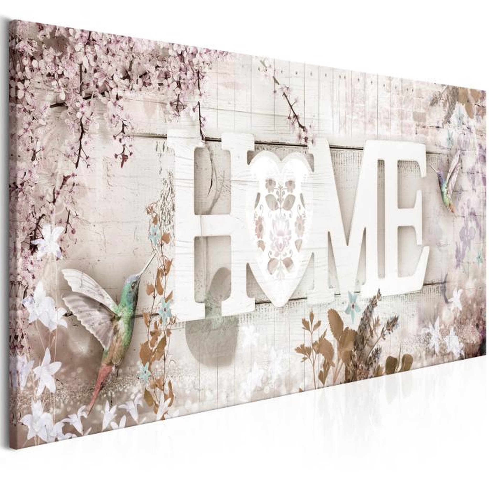 Paris Prix Tableau Imprimé  Home & Hummingbirds Beige Narrow. Coloris disponibles : Multicolore