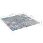Voir la diapositive 6 : VIDAXL Carreaux mosaïque 11 pcs Gris et bleu 30x30 cm Verre