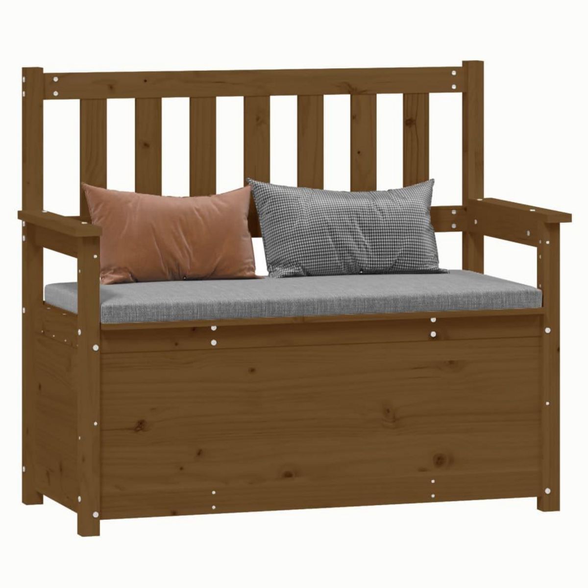 VIDAXL Banc Marron miel 112,5x51,5x96,5 cm Bois de pin massif