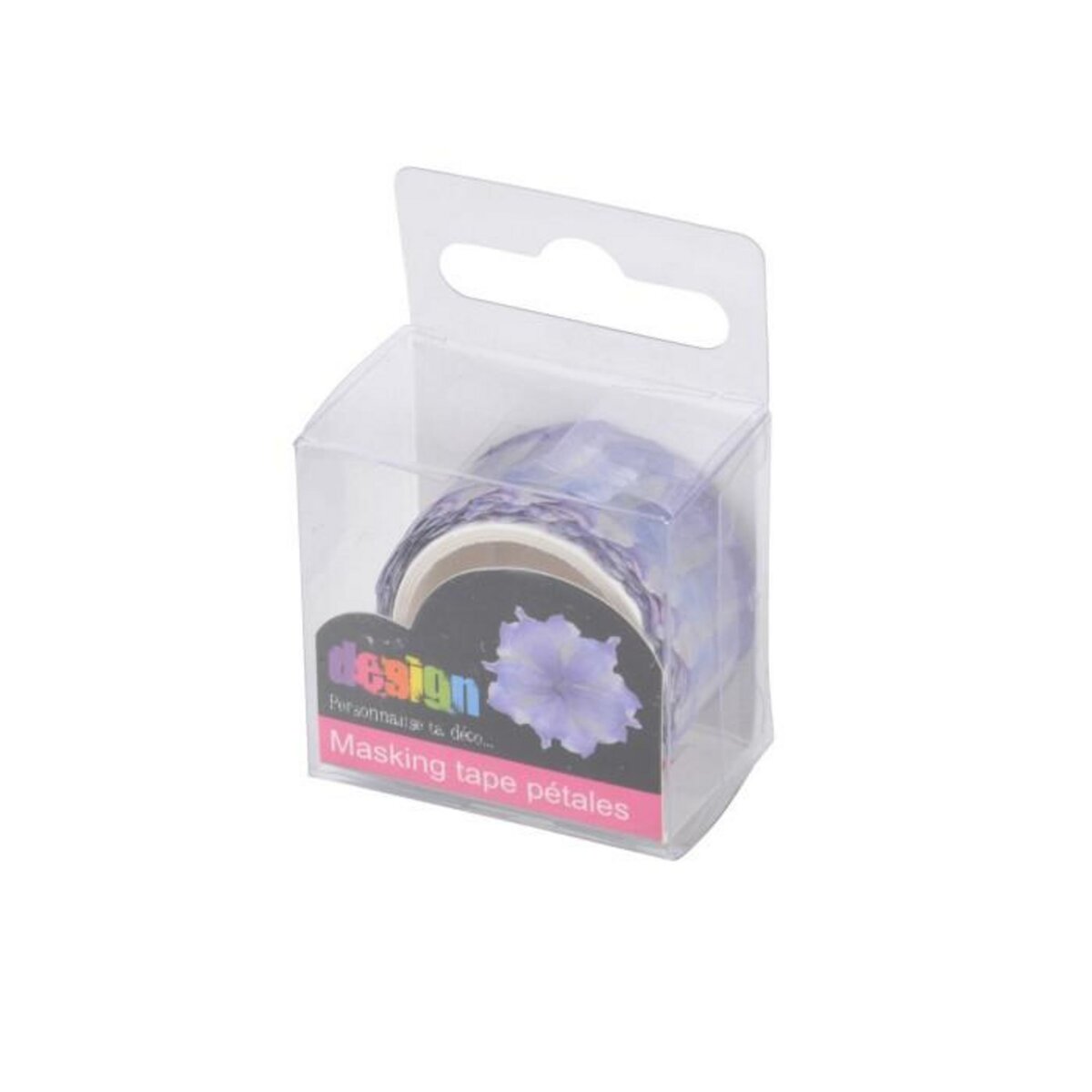 Paris Prix Ruban Masking Tape  200 Pétales Iris  3cm Violet