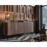 BEST MOBILIER Salvador - buffet bas - effet bois - 3 portes - 150 cm. Coloris disponibles : Marron