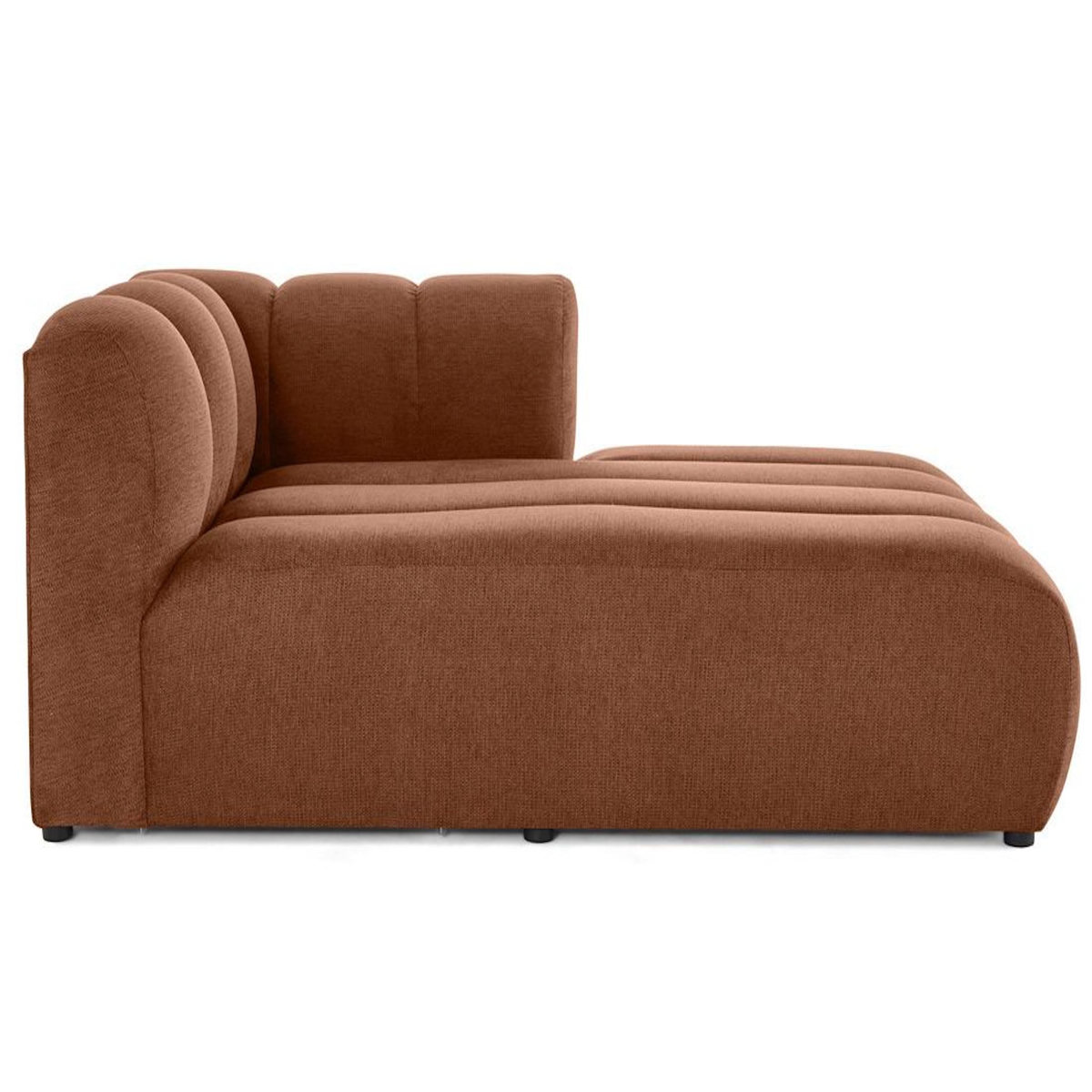 LISA DESIGN Debbie - module d'assise méridienne droit en tissu texturé