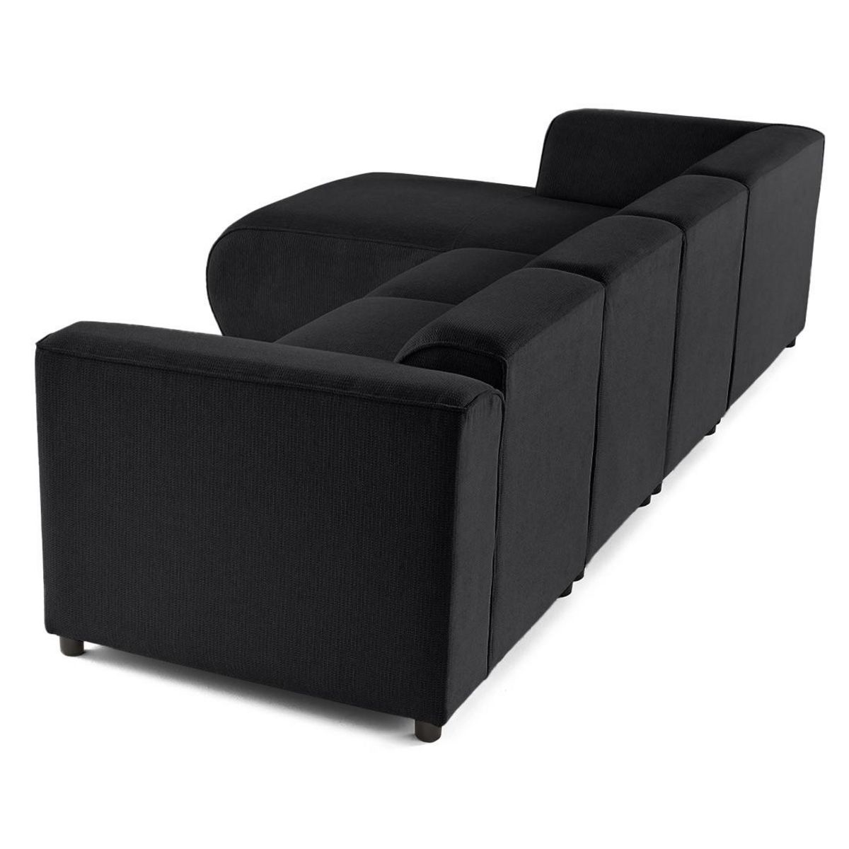 LISA DESIGN Suaro - canapé modulable d'angle gauche 5 places en tissu texturé