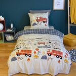 COTE DECO Housse de couette 140x200 + 1 taie FLAMMECHE