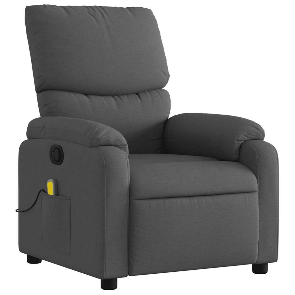 VIDAXL Fauteuil de massage inclinable Gris fonce Tissu