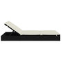 Voir la diapositive 5 : VIDAXL Chaise longue a 2 places avec coussins noir resine tressee