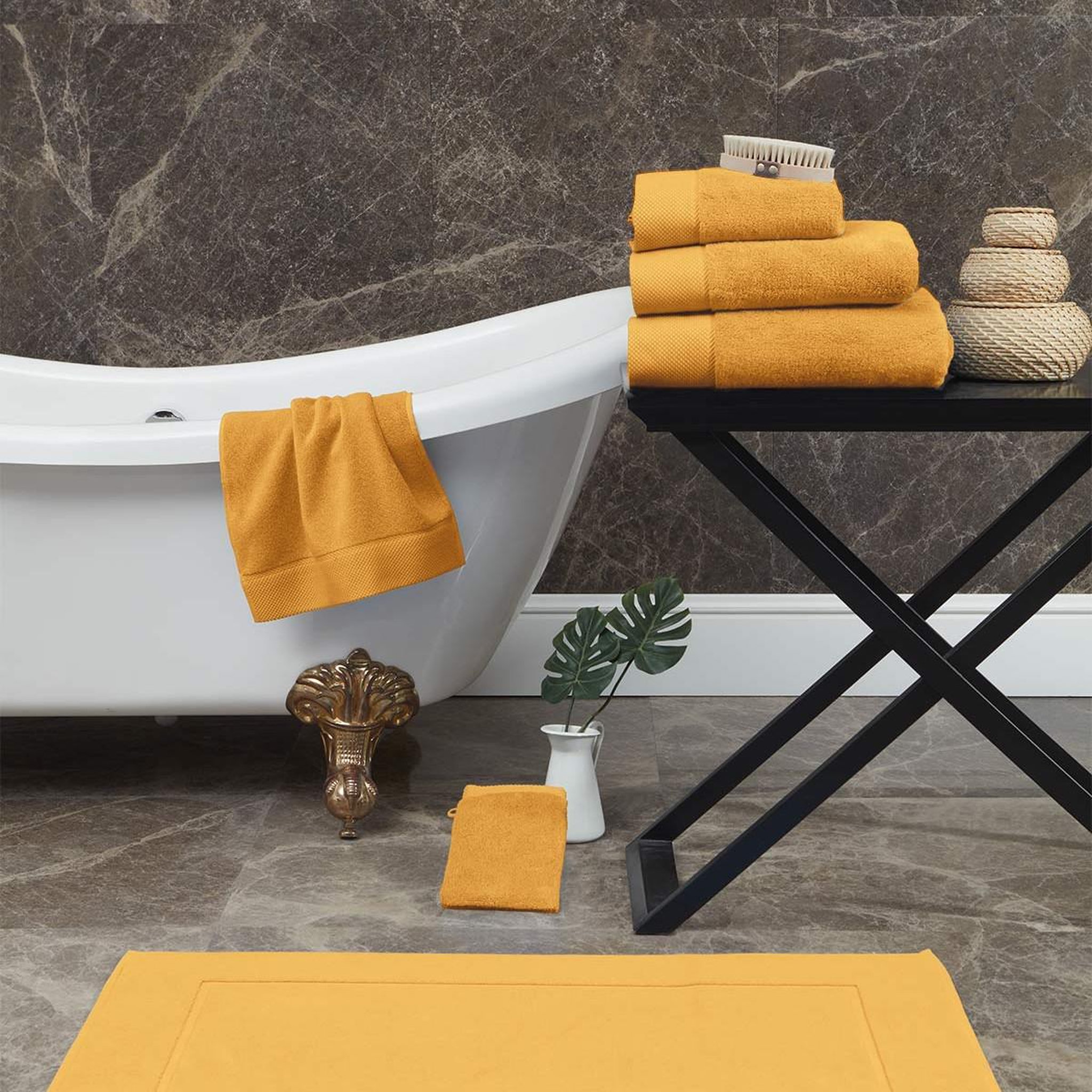 Voir la diapositive 4 : Sensei Maison Drap de bain Zéro Twist 560 g/m² SENSOFT - 70x140 cm