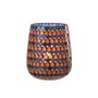 Voir la diapositive 2 : Paris Prix Photophore Design Goutte  African Desire  21cm Orange & Bleu