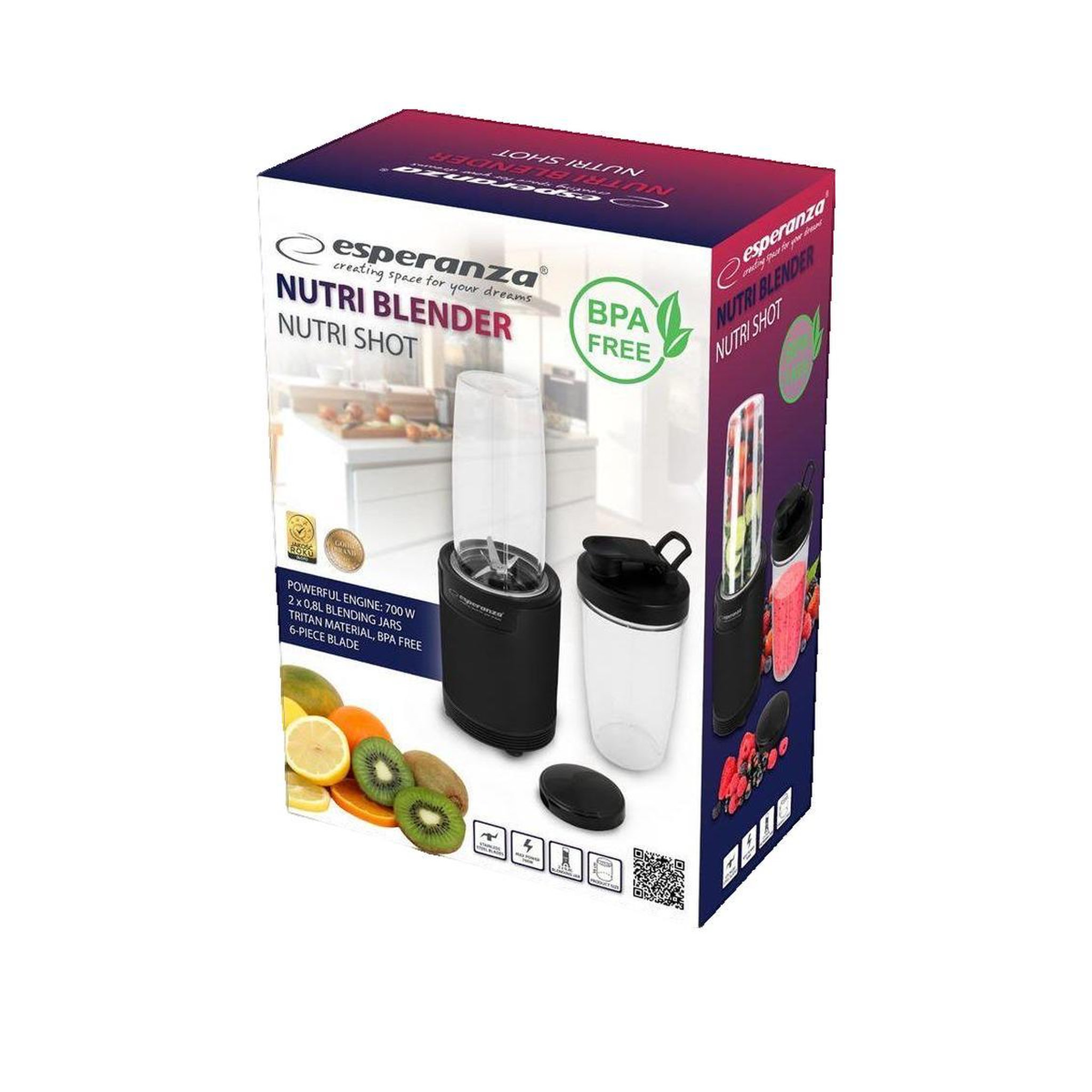 Voir la diapositive 2 : ESPERANZA Blender Esperanza EKM029 Nutri Shot