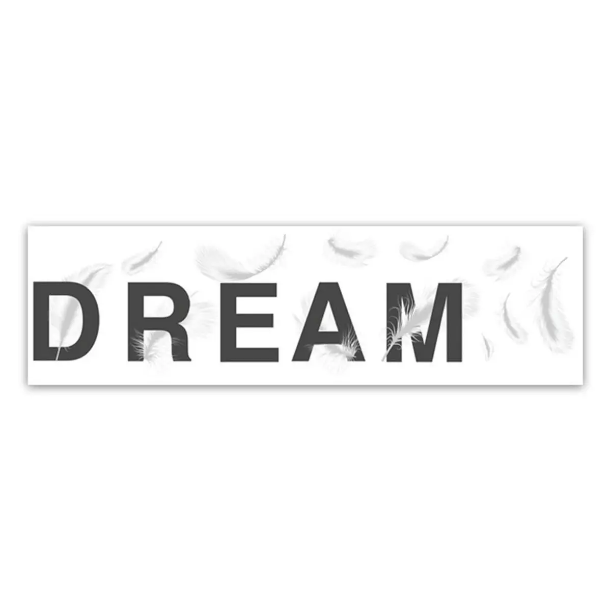 SUD TRADING Sticker moderne Dream - 70 x 20 cm - Blanc et noir