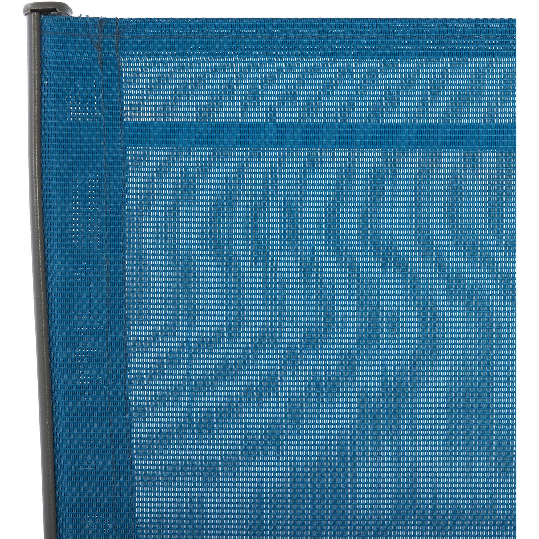 Voir la diapositive 3 : GARDENSTAR Fauteuil de jardin empilable - Acier/textilène - Bleu azur