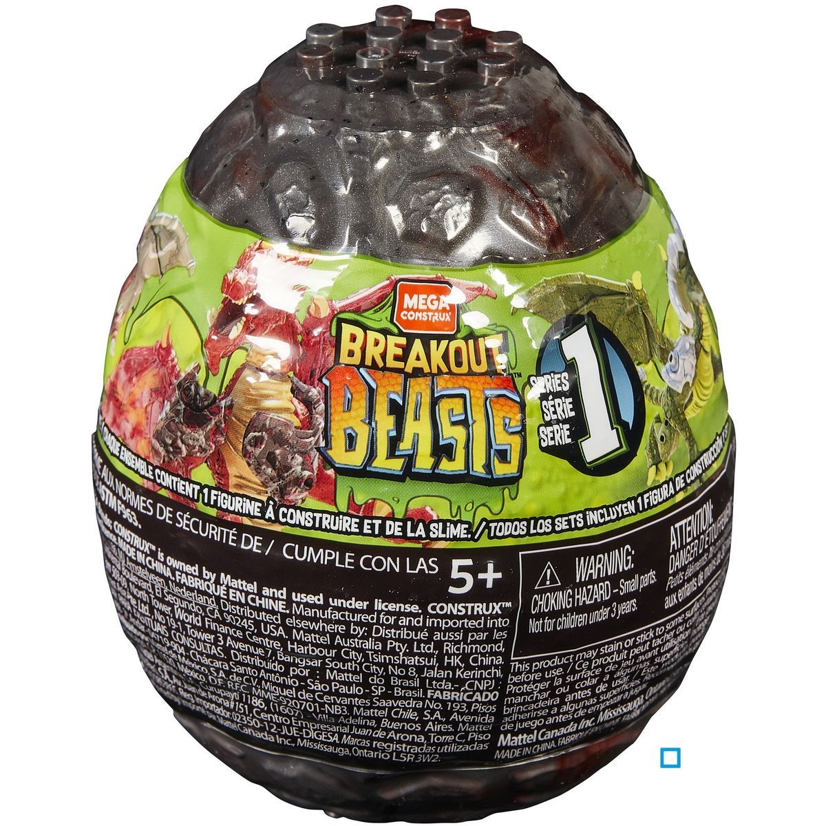 MEGA CONSTRUX Oeuf Breakout Beasts - Slime + figurine
