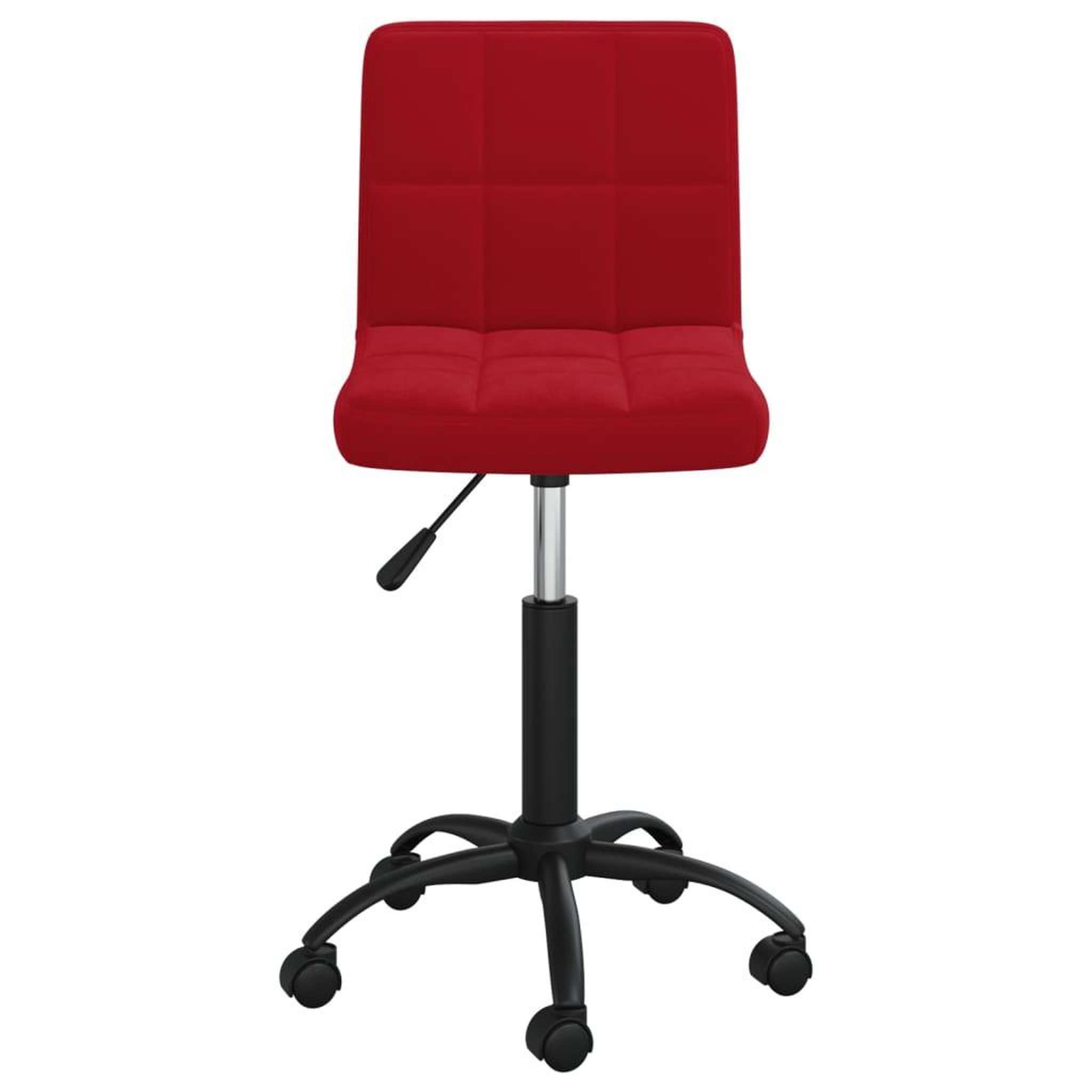 Voir la diapositive 3 : VIDAXL Chaise pivotante de bureau Rouge bordeaux Velours