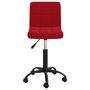 Voir la diapositive 3 : VIDAXL Chaise pivotante de bureau Rouge bordeaux Velours