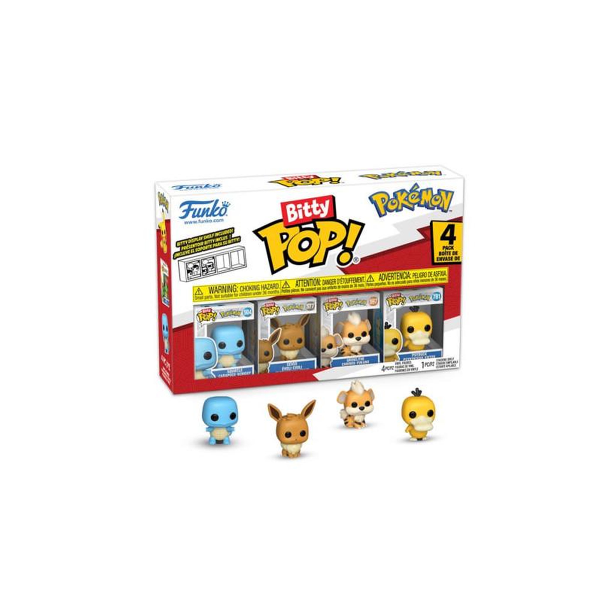 Voir la diapositive 1 : Funko Pack 4 Figurines Funko Bitty Pop Pokémon Squirtle