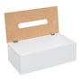 Voir la diapositive 2 : FIVE Boîte à Mouchoirs Déco  Modern  25cm Blanc