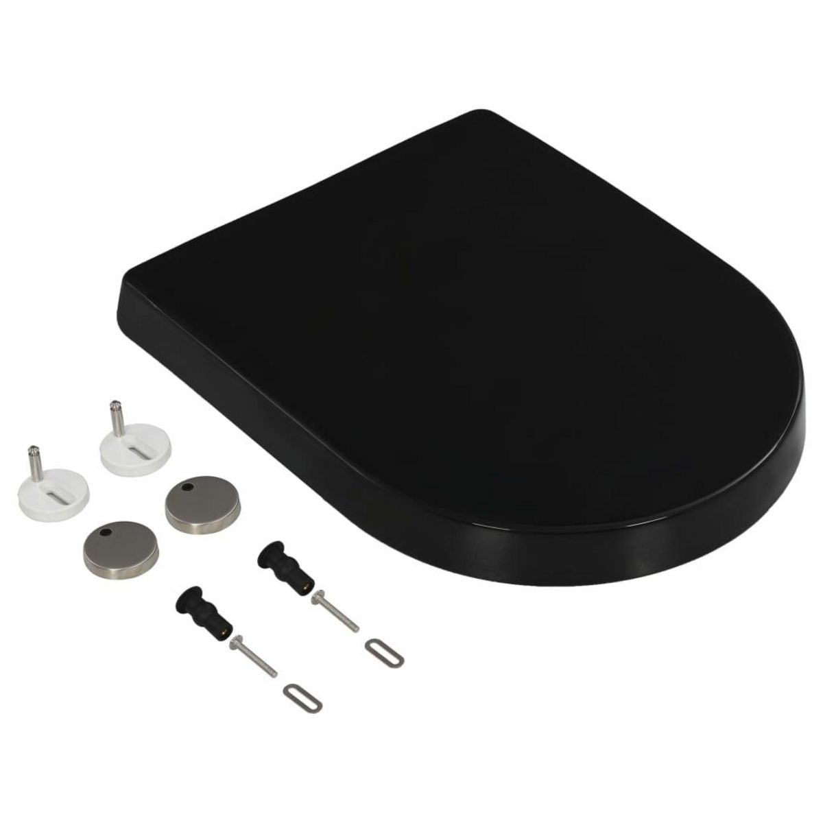 VIDAXL Abattant WC a fermeture en douceur Liberation rapide Noir