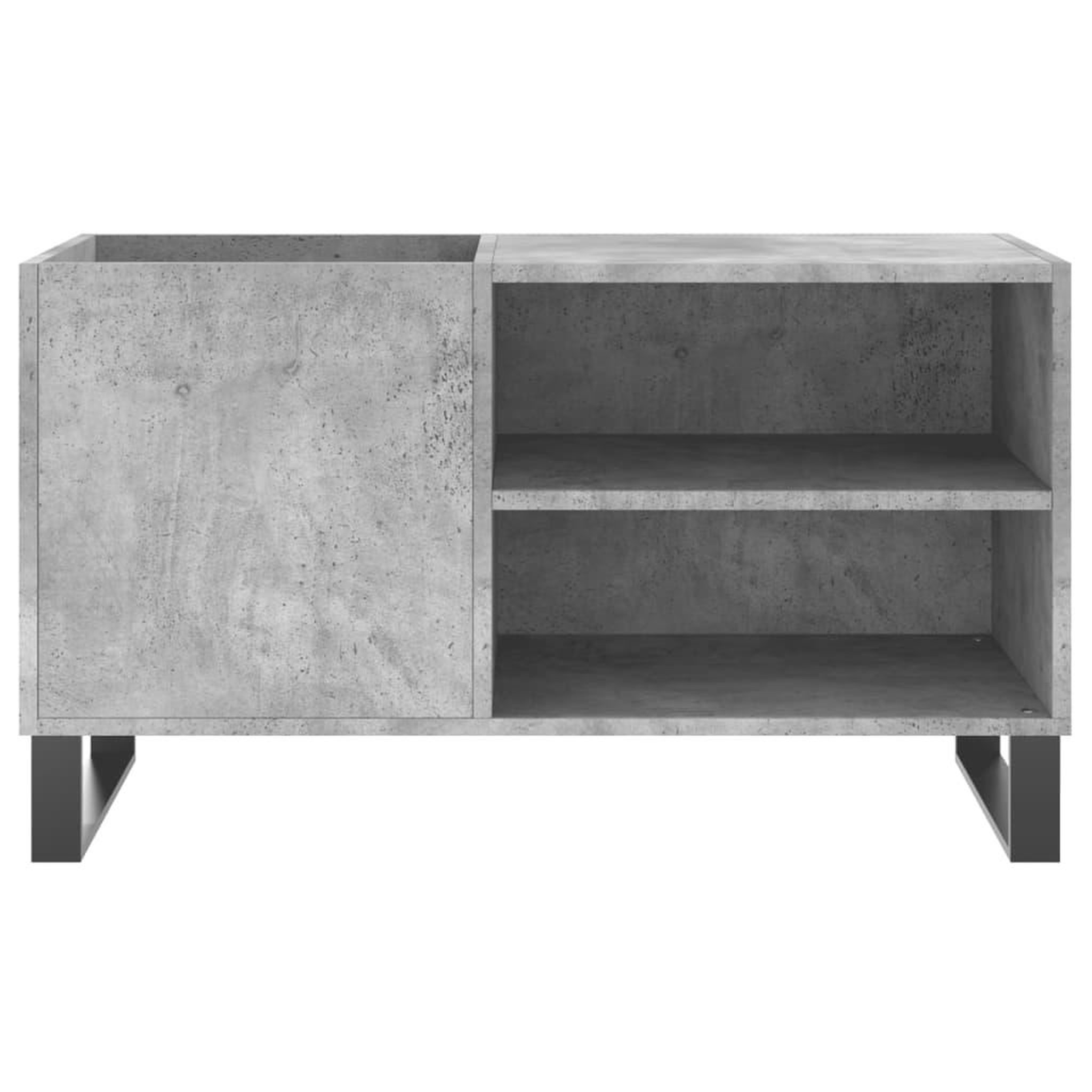 Voir la diapositive 4 : VIDAXL Armoire a disques gris beton 85x38x48 cm bois d'ingenierie
