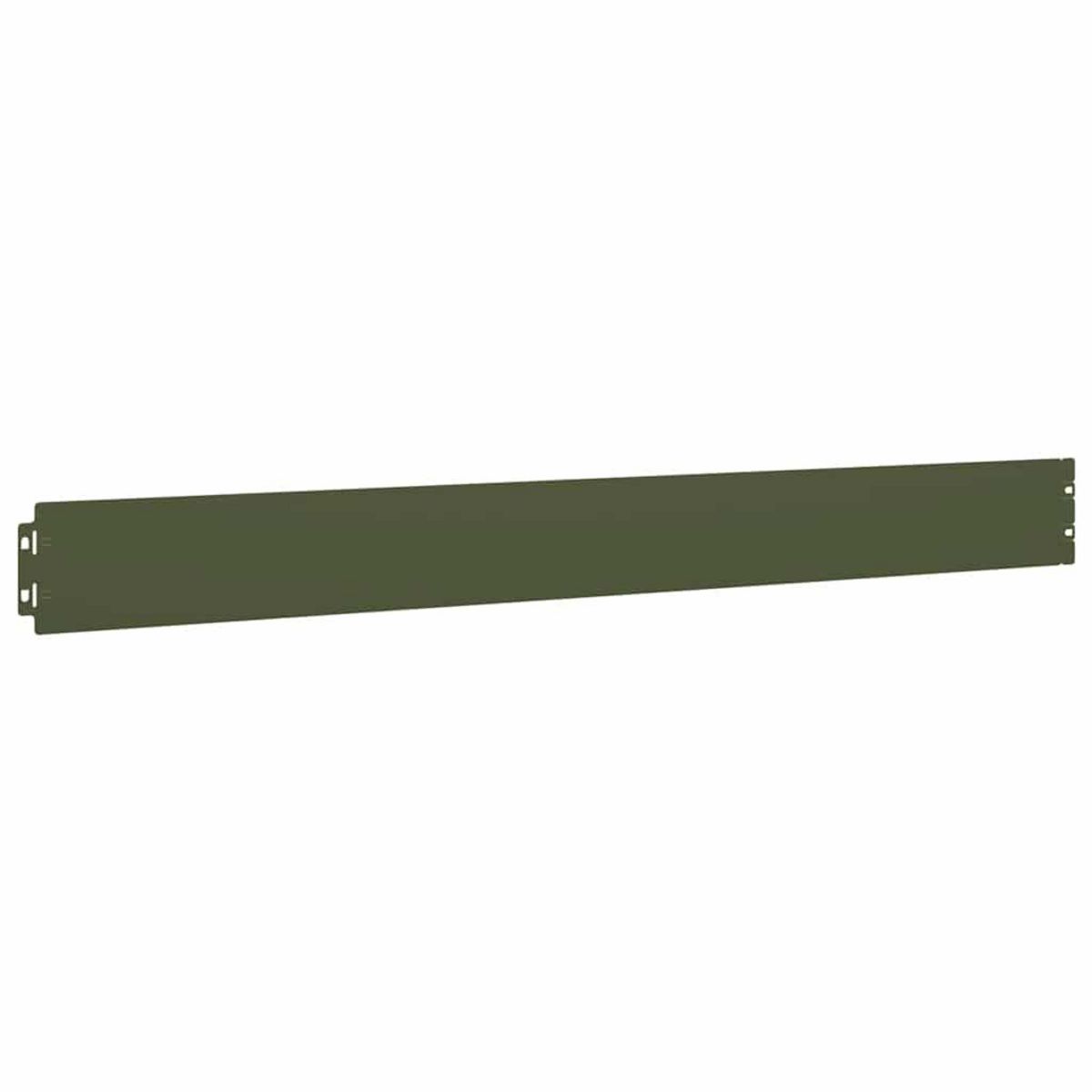 VIDAXL Bordures pelouse 10pcs vert olive 10x103cm acier lamine a froid