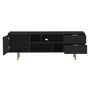 Voir la diapositive 2 : BEST MOBILIER Monica - meuble tv - noir - 150 cm