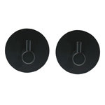 Paris Prix Lot de 2 Patères Adhésives Rondes  Fixeo  5cm Noir