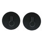 Voir la diapositive 1 : Paris Prix Lot de 2 Patères Adhésives Rondes  Fixeo  5cm Noir