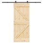 Voir la diapositive 1 : VIDAXL Porte coulissante et kit de quincaillerie 85x210 cm pin massif