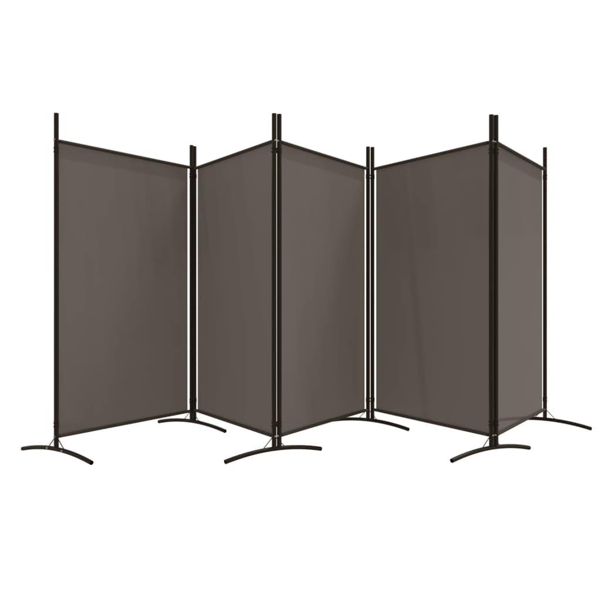 Voir la diapositive 5 : VIDAXL Cloison de separation 5 panneaux Anthracite 433x180 cm Tissu