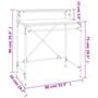 Voir la diapositive 6 : VIDAXL Bureau chene marron 80x50x90 cm bois d'ingenierie et fer