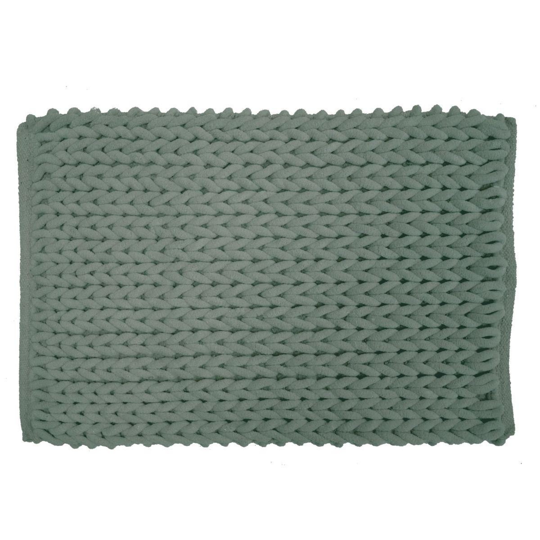 Douceur d'Intérieur Tapis de bain en chenille  ariel  50x80cm vert cèdre