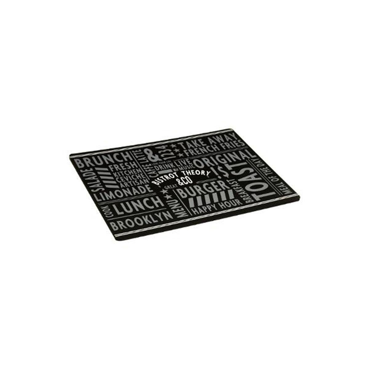 SECRET DE GOURMET Set de Table Imprimé  Theory  30x40cm Noir