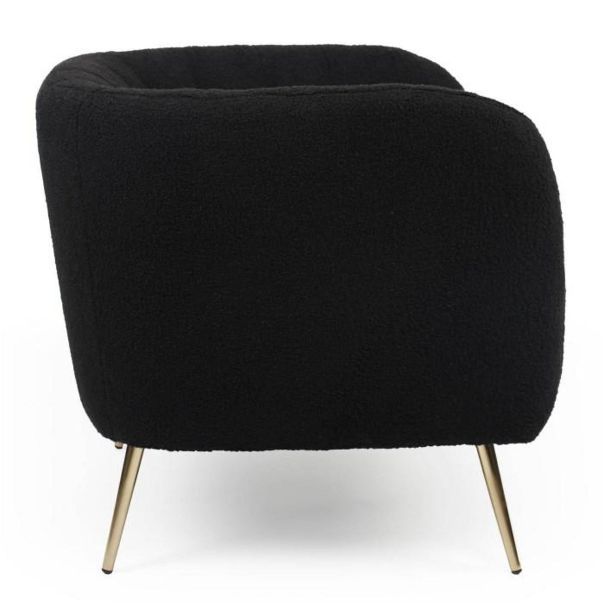 Paris Prix Fauteuil Design Bouclette  Reuben  75cm Noir
