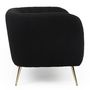 Voir la diapositive 3 : Paris Prix Fauteuil Design Bouclette  Reuben  75cm Noir