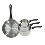 Voir la diapositive 1 : Fackelmann Set poêle 28 cm et 3 casseroles 12 16 et 20 cm en inox Fackelmann Geneva