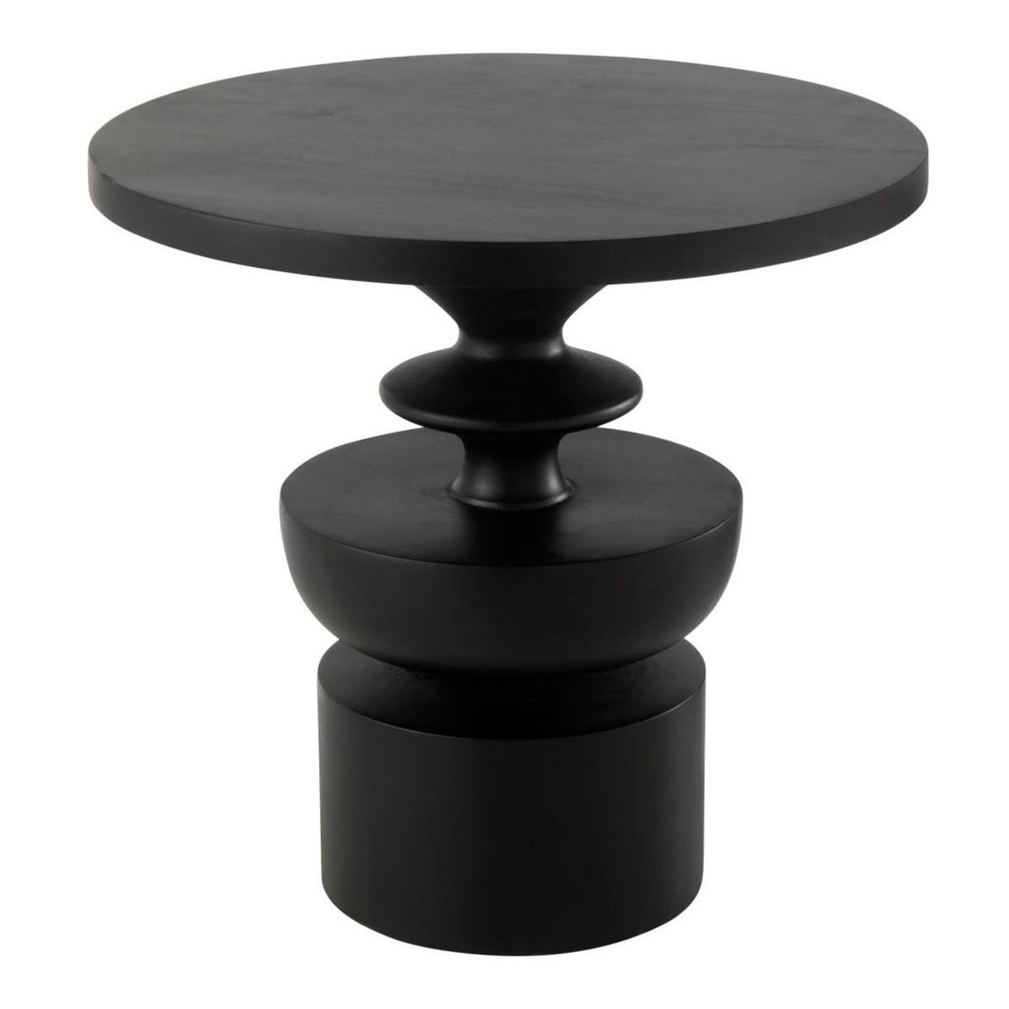 J-LINE Table d'appoint en bois  goa  48cm noir