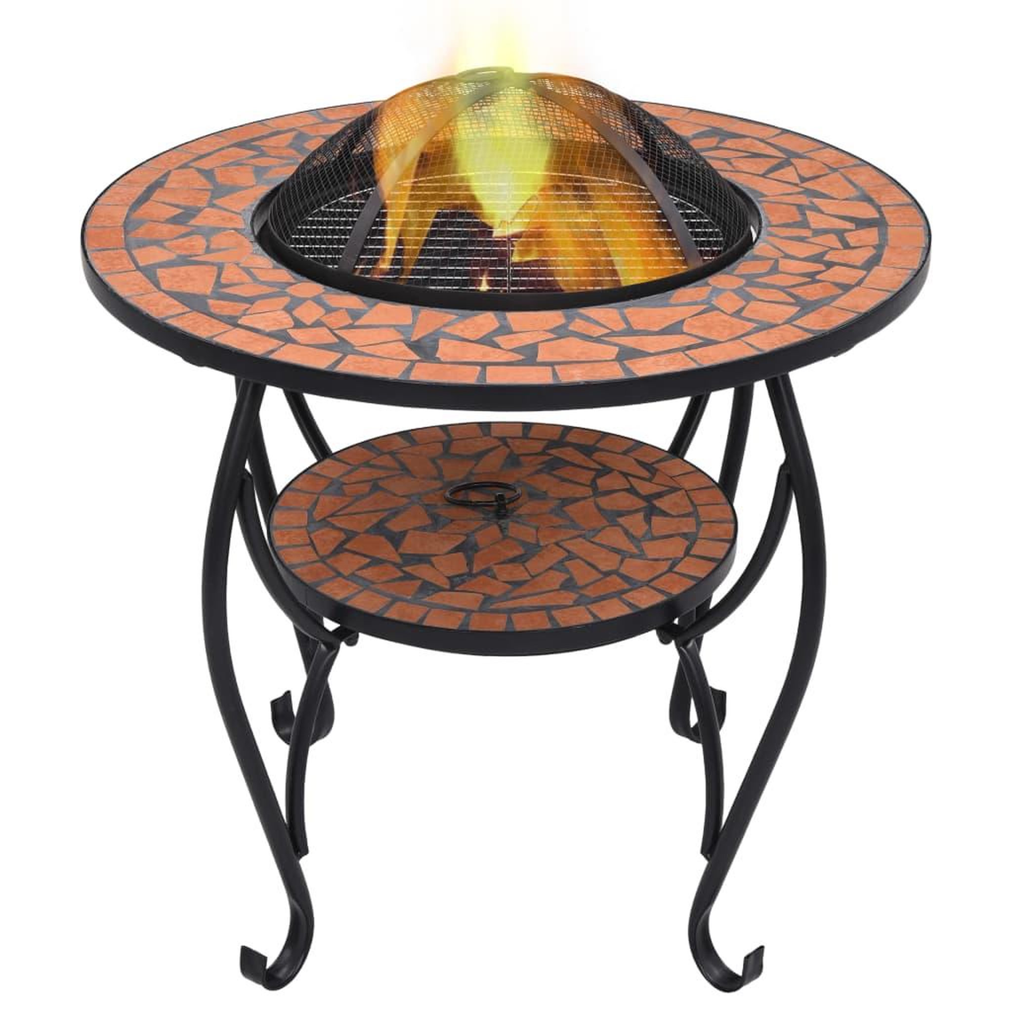 Voir la diapositive 1 : VIDAXL Table de foyer mosaïque Terre cuite 68 cm Ceramique