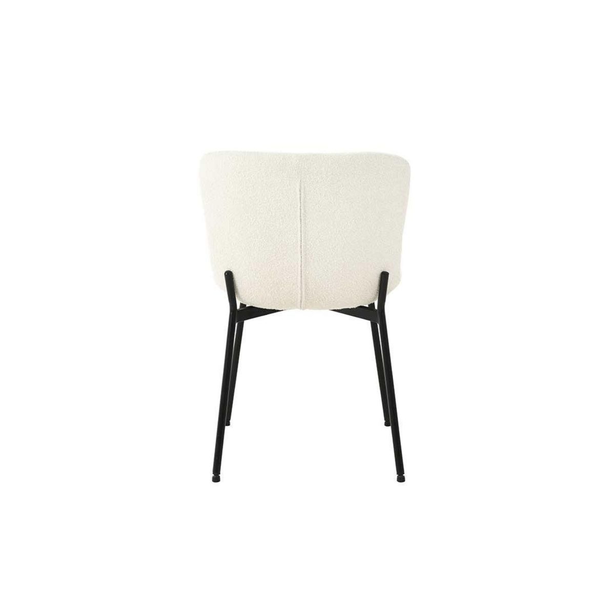 LISA DESIGN Castillo - lot de 4 chaises - beige - en tissu bouclette