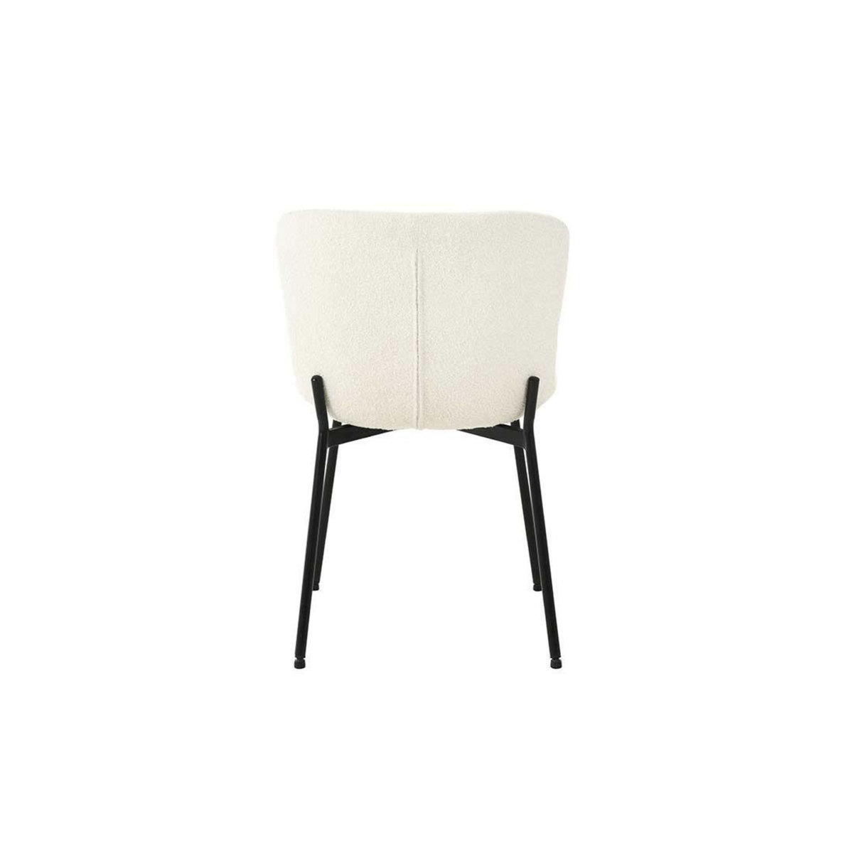 LISA DESIGN Castillo - lot de 4 chaises - beige - en tissu bouclette