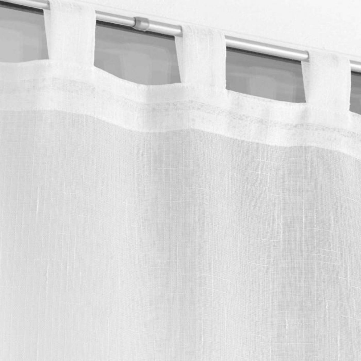 Paris Prix Paire de Voilages à Passants  Luminea  60x160cm Blanc