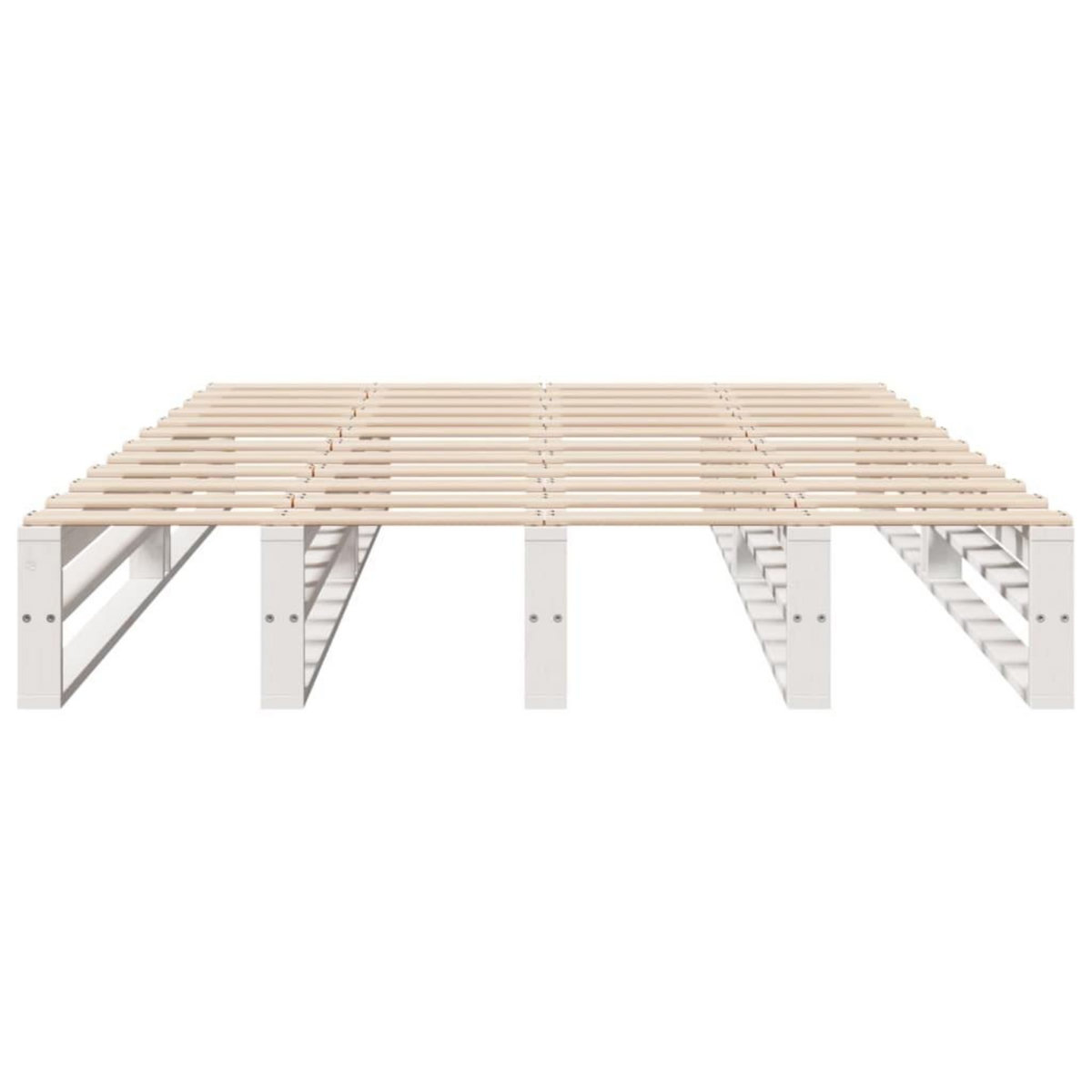 VIDAXL Cadre de lit sans matelas blanc 160x200 cm bois de pin massif