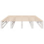 Voir la diapositive 4 : VIDAXL Cadre de lit sans matelas blanc 160x200 cm bois de pin massif